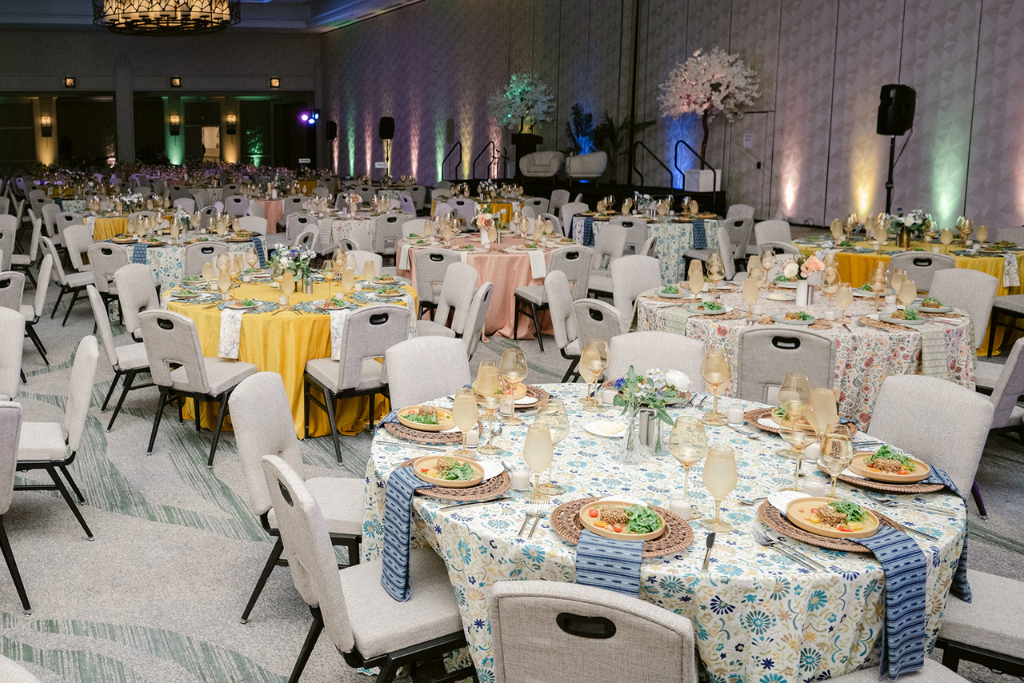 tables set at 2024 NACE Culinary Experience luncheon