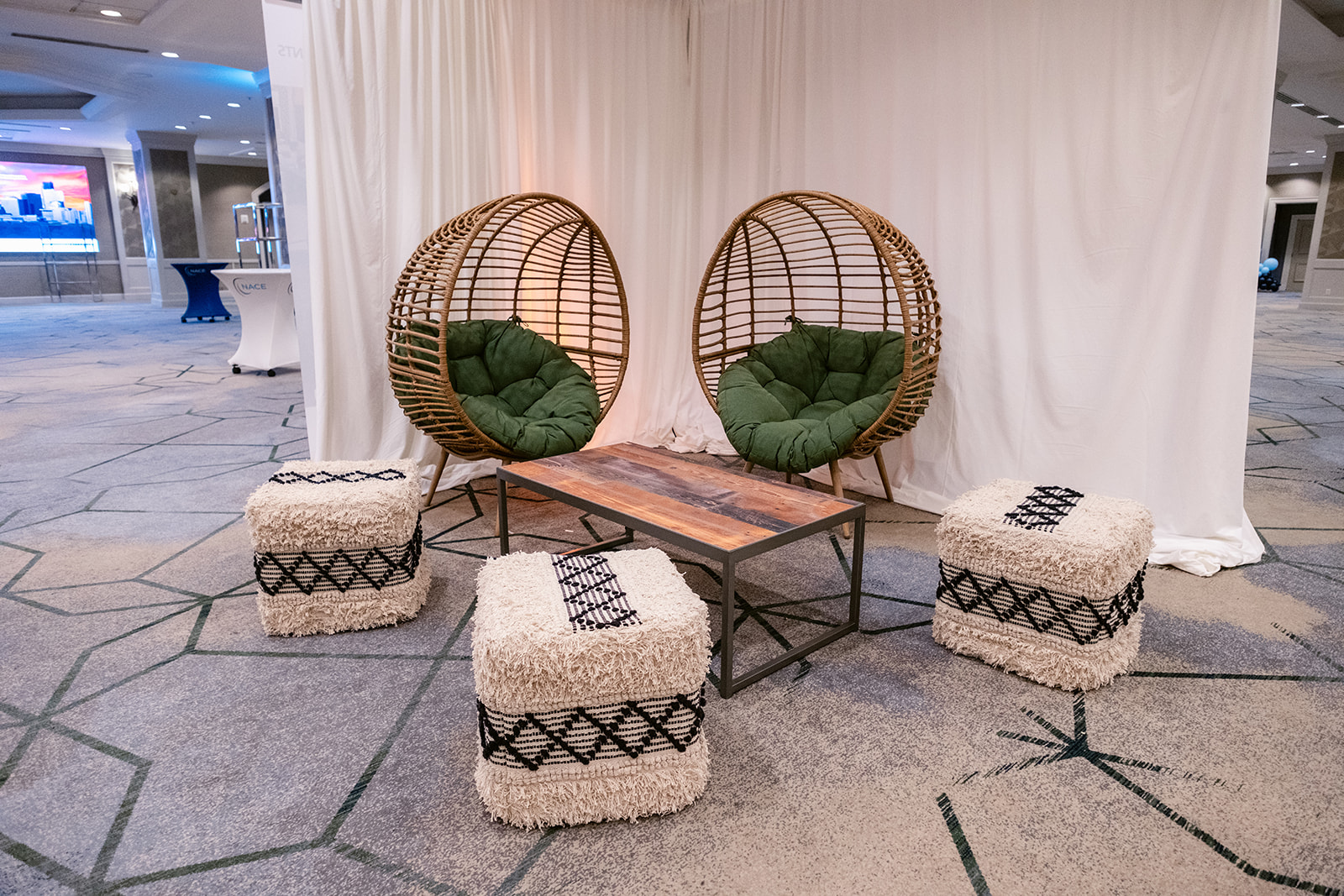 Day 1 Furniture in the CORT Lounge at 2024 NACE Experience Conference