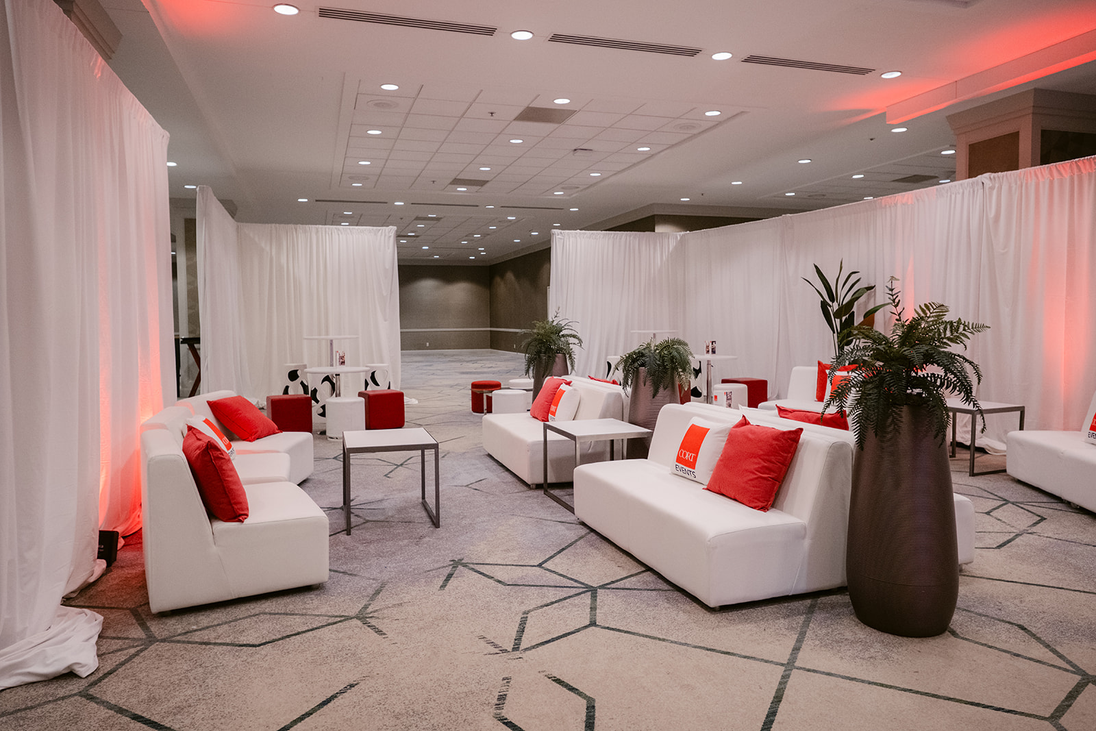 Angled shot of CORT Lounge at 2024 NACE Experience Conference