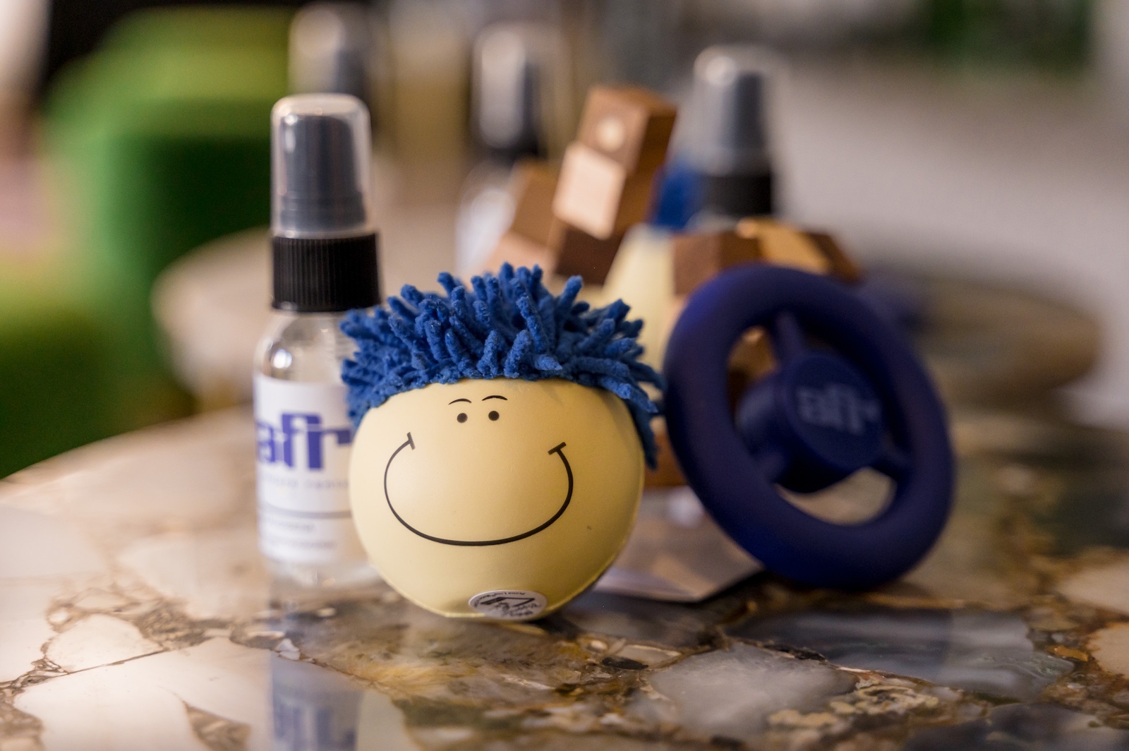 close up image of stress release toys with AFR branding
