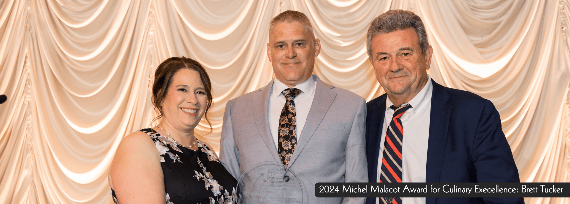 2024 Michel Malacot Award for Culinary Excellence Winner Brett Tucker. Photo by Front Room Studios.